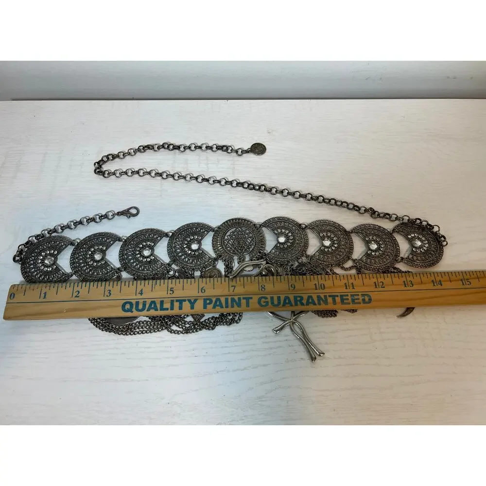 Vintage Egyptian Lemurian Ankh Hip Waist Chain Belt